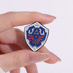 4 Broches Metálicos de Alta Calidad con Diseño de Dibujos Animados de la Leyenda de Zelda: Link y Hyrule, para Decoración de Mochilas y Ropa - Product Image 3