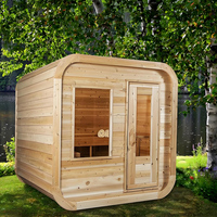 Hochwertige Red Cedar Cube Sauna im Freien Traditionelle Dampfs auna für 6 Personen zu verkaufen