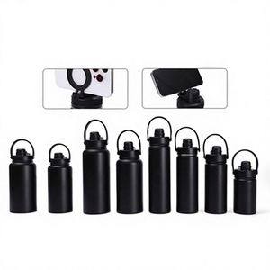 Bouteille isotherme portable d'extérieur en acier inoxydable 304 à double paroi, avec cordon tressé, pour le sport, 6-12 heures - Product Image 1