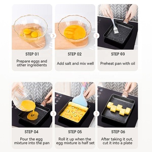 Tamagoyaki-sartén antiadherente para freír huevos, sartén japonesa para cocina, Compatible con <span class=keywords><strong>estufa</strong></span> de desayuno, inducción - Product Image 2
