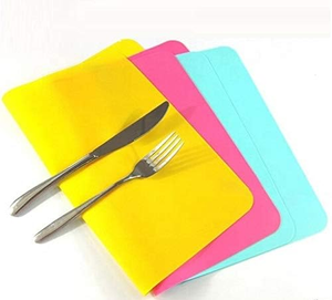 Napperons en silicone pour enfants 30cm*40cm*1mm, napperons de table en silicone couleur unie pour animaux de compagnie, tapis de tiroir créatifs en silicone - Product Image 5