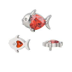 El más nuevo 16G Labret con rosca interna superior al por mayor pendiente de hélice de titanio con circón Piercing para el cuerpo joyería para compromiso - Product Image 4