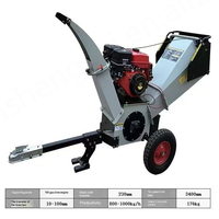 Broyeur de bois ATV Ruichen 8 pouces, moteur à essence, boîte de vitesses, garantie 1 an pour le fendage