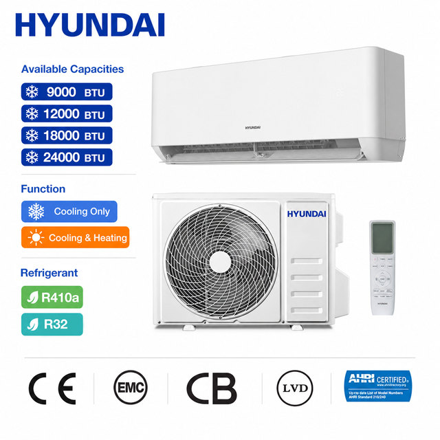 HYUNDAI Aire Acondicionado 18000 Btu Inverter Air Conditioner Cooling Heating Split Wall Mounted Air Conditioning