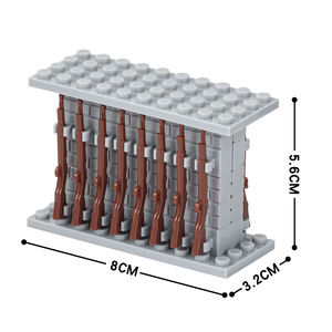 Accesorios de la <span class=keywords><strong>Serie</strong></span> MOC0078, Estantes de Almacenamiento para Armas de Fuego, Vitrinas, Soldados, Armas, Bloques de Construcción Coleccionables, Juguetes Educativos para Niños - Product Image 4