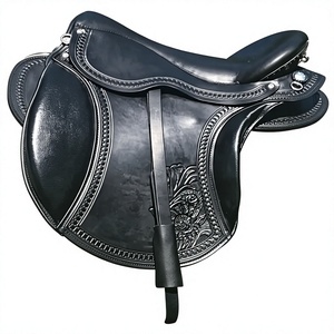 Silla de montar inglesa de cuero genuino estilo europeo para carreras de caballos, precio directo de fábrica, calidad premium, a la venta, hecha en India. - Product Image 1