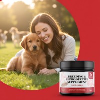 OEM Nahrungsergänzungsmittel für Weibliche Hunde und Katzen Schnelle Absorption Klinisch Studierte Botanische Inhaltsstoffe Verdauungsgesundheit 2G/Stück