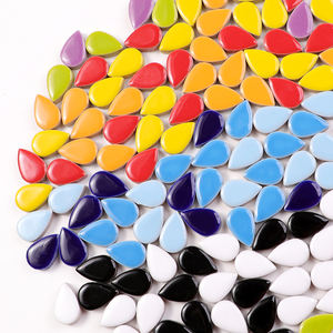 El sanatları için gözyaşı mozaik fayans, çocuklar için Waterdrop yağmur damlası seramik mozaikler kiremit zanaat yığınları DIY mozaik yapma - Product Image 5