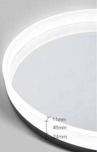 Runder Acryl rahmen Leuchtender intelligenter Badezimmers piegel Wand montierter dekorativer runder Toiletten-Schmink spiegel - Product Image 4