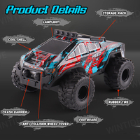 Voiture RC de drift 4x4 haute vitesse 27 MHz avec coque en PVC, lumières, télécommande 4 canaux, prête à l'emploi, inclut caméra, câble USB, portée 60 m, TPR