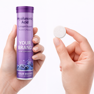 Comprimés effervescents de qualité supérieure OEM – Antioxydant avancé et soutien quotidien pour le bien-être, saveur myrtille, paquet de 20 comprimés - Product Image 2