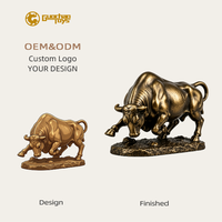 Figurine de taureau en résine personnalisée, peinte à la main, design 3D, forme personnalisable pour la décoration intérieure et les cadeaux d'affaires