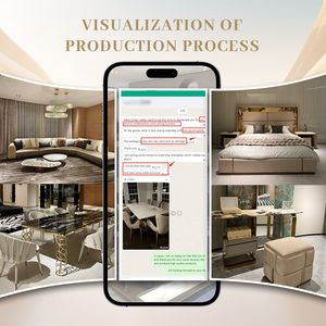 Proveedor Chino de Muebles de Lujo para el Hogar, Juego de Mesa de Comedor con Sillas y Cubierta de Mármol Artificial - Product Image 5