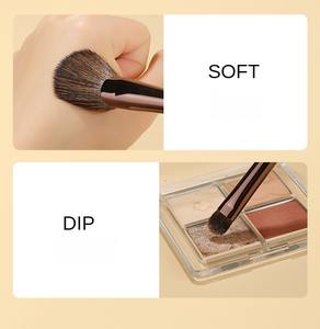 Ensemble de maquillage professionnel JC New 2 en 1, 8 pièces, poignée en bois naturel, poils synthétiques, pinceau pour sourcils, anticernes, pinceau éventail, format voyage - Product Image 5