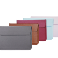 Étui pour ordinateur portable multifonctionnel en cuir PU de 13 pouces, style enveloppe pliable, sac pour tablette iPad, housse pour Macbook pour étudiants