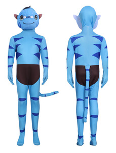 Costume <span class=keywords><strong>de</strong></span> cosplay <span class=keywords><strong>Avatar</strong></span> pour enfants et adultes, costume <span class=keywords><strong>de</strong></span> carnaval sur le thème du film, impression numérique 3D, combinaison élastique Zentai, costume d'Halloween, combinaison bleue d'alien - Product Image 4