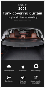 2024 NUEVA CUBIERTA DE portaequipajes de coche para <span class=keywords><strong>Peugeot</strong></span> <span class=keywords><strong>3008</strong></span> impermeable y Anti-Peeping cubierta de carga de <span class=keywords><strong>maletero</strong></span> retráctil - Product Image 4