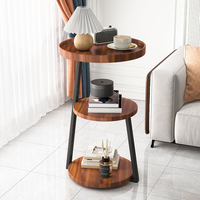 Table d'appoint multi-niveaux de style crème, petite table basse de luxe légère pour balcon, appartement, maison locative et coin de chambre