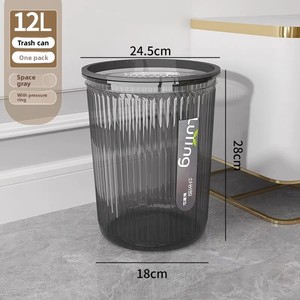 Trash canfor hometransparentlarge capacitykitchenliving roomhit stylescandinavian stylelightweight and durable - Product Image 2
