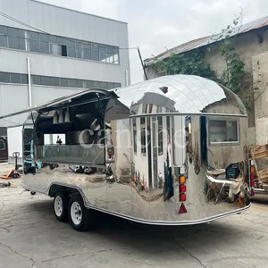 Camion de restauration mobile en acier inoxydable de qualité américaine, remorque de camping extérieure personnalisée - Product Image 6
