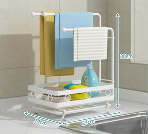 Support d'Évier de Cuisine 3-en-1 avec Égouttoir, Porte-Serviettes et Porte-Éponges Amovible – Offre Spéciale - Product Image 5