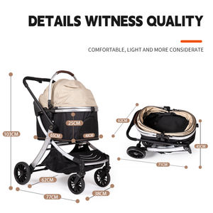 <span class=keywords><strong>Poussette</strong></span> de voyage de <span class=keywords><strong>luxe</strong></span> de bonne qualité pour animaux de compagnie <span class=keywords><strong>poussette</strong></span> extérieure pliable pour chiens et chats - Product Image 6