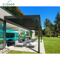 Pergola innovante en aluminium à lames orientables pour résidences, protection flexible contre le soleil et la pluie