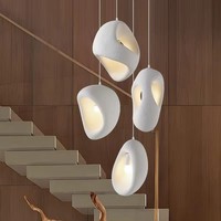 Lustre Moderne Style Wabi Sabi Japonais Simple, Suspension Artistique Plafonnier pour Salon Restaurant Bar