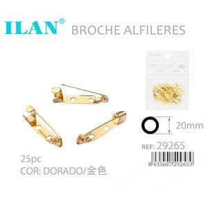 Ilan Broche Alfileres 20mm Dorato 25pz Ganci per Abiti - Product Image 3