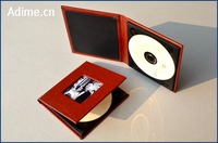 Elegan putih hitam persegi foto CD DVD USB lengan kemasan timah dapat penutup kasus untuk fotografer