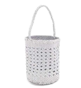 <b>Hand</b> Woven Designer Pattern Can age <b>Chair</b> Weave Bags Women's Fashion Handbag Portable Mesh Lining Open Top Shoulder Bag - Product Image 2