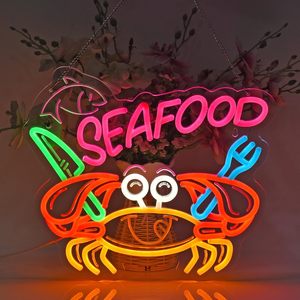Seafood Letreros Neon LED dimmable USB powered ambient <b>light</b> store <b>window</b> decoration <b>light</b> street indicator <b>light</b> Customized 5V - Product Image 5