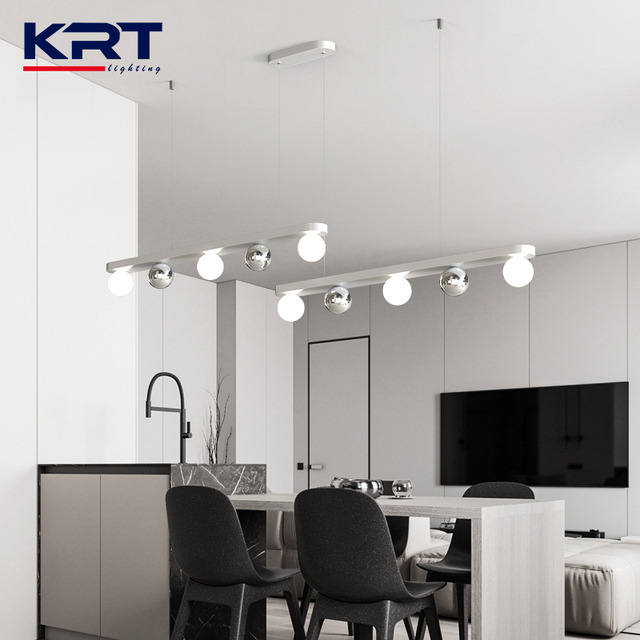 Zhongshan Lighting Manufacturer Wholesale Chandelier Pendant Light Creative Glass Ball Pendant Light for Living Room