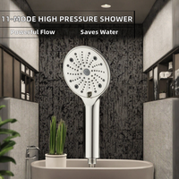 Pommeau de Douche Haute Pression à Jet Pluie, Économiseur d'Eau, Sortie Unique, Finition Chrome Moderne, Accessoire de Robinet de Salle de Bain, Garantie 1 An