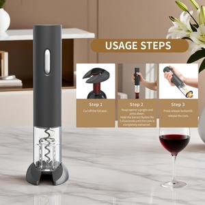 Factory Wholesales Automatic Wine Opener Plastic Bottle Opener Electric Wine Corkscrew <b>Battery</b> Operated Wine Opener - Product Image 4
