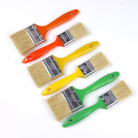 Brosse en fibres synthétiques personnalisable de qualité industrielle pour le bricolage avec manche en plastique, support OEM, outils de construction durables