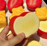 Siliconen crème bananenbrokje squishy realistisch fruitsnijder langzaam stijgend stress speeltje unisex 14+ student budget decompressie fidget