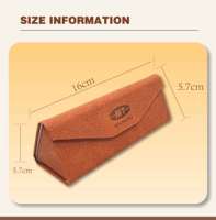 Estuche para Gafas Plegable Triangular con Logotipo Personalizado, Estuche de Cuero PU para Gafas de Sol, Estuche para Guardar Gafas, Venta al Por Mayor