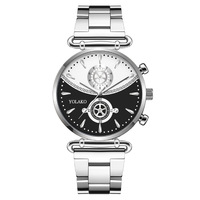 Montre Femme YOLAKO Y0439 à Bracelet Acrylique, Quartz, Patchwork Deux Yeux, Tendance et Écologique, Meilleure Vente pour le Commerce International