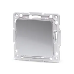 Interruttore a 1 via, 1 chiave, colore argento, ideale per controllare l'illuminazione in casa. - Product Image 1