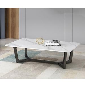 Table minimaliste OEM/ODM de haute qualité avec base en chevrons (table design en arêtes de poisson) en pierre frittée moderne - Product Image 5