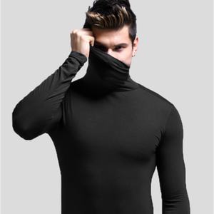 Body térmico de manga larga para hombre, de color liso, fino, para usar como ropa interior. - Product Image 3