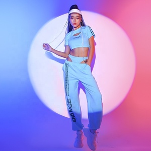 Traje de poliéster para <span class=keywords><strong>mujer</strong></span> adulta, estilo deportivo, para práctica de danza del vientre, jazz, danza, disfraz de bar nocturno, Gogo, <span class=keywords><strong>bailarina</strong></span> principal, accesorio promocional para negocios - Product Image 2