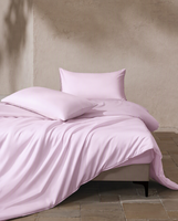 Ensemble de literie de luxe personnalisé en Tencel Lyocell 4 pièces, anti-rides, hypoallergénique, ensemble de draps rafraîchissants pour l'été