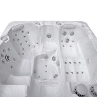 Spa de nage rectangulaire moderne en acrylique pour extérieur, installation autoportante, 101 jets de massage, bain à remous, drain, Villa Longest Endless