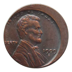 प्रजनन संयुक्त राज्य अमेरिका छोटे सेंट बाहर-केंद्र त्रुटि 1909 एस VDB लिंकन कौड़ी तांबा कस्टम धातु के सिक्के