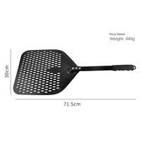 Pelle à pizza en acier inoxydable à long manche avec outil de transfert, coupe-pizza jetable et spatule pour retourner les gâteaux et les pizzas