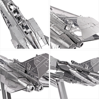 Modèle d'assemblage en métal 3D de chasseurs Tornado Piececool, avion d'aviation moderne, art mécanique décoratif, cadeau pour adultes et enfants