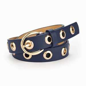 <span class=keywords><strong>Ceinture</strong></span> en <span class=keywords><strong>cuir</strong></span> PU pour femmes, style punk décontracté, avec œillets en alliage rouge, blanc, <span class=keywords><strong>camel</strong></span> et marron - Product Image 4