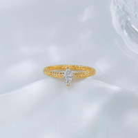 Nouvelles bagues de fiançailles minimalistes à deux griffes en diamant de laboratoire jaune 18 carats taille marquise pour femme, ensemble de bagues de mariage pour couple